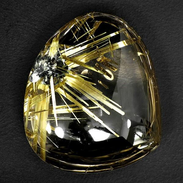 金針ルチルクォーツ 磨き原石 最高級 タンブル 22.7g 天然石