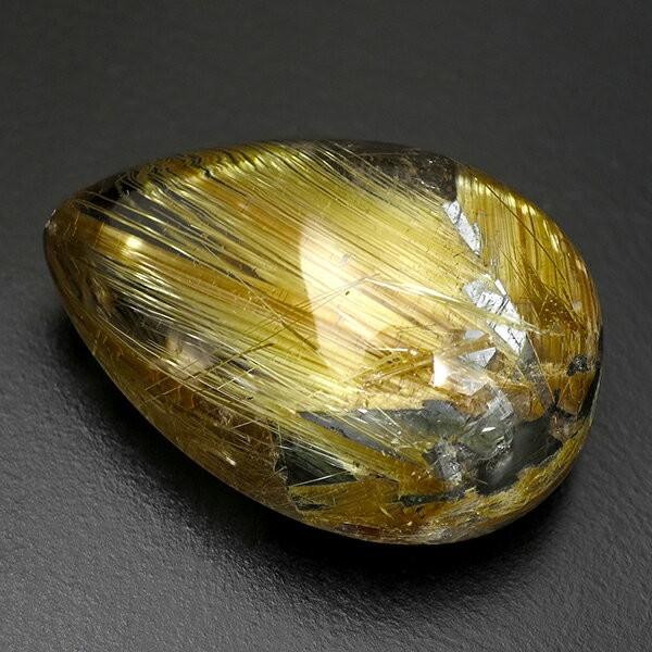 金針ルチルクォーツ 磨き原石 最高級 タンブル 11.1g 天然石