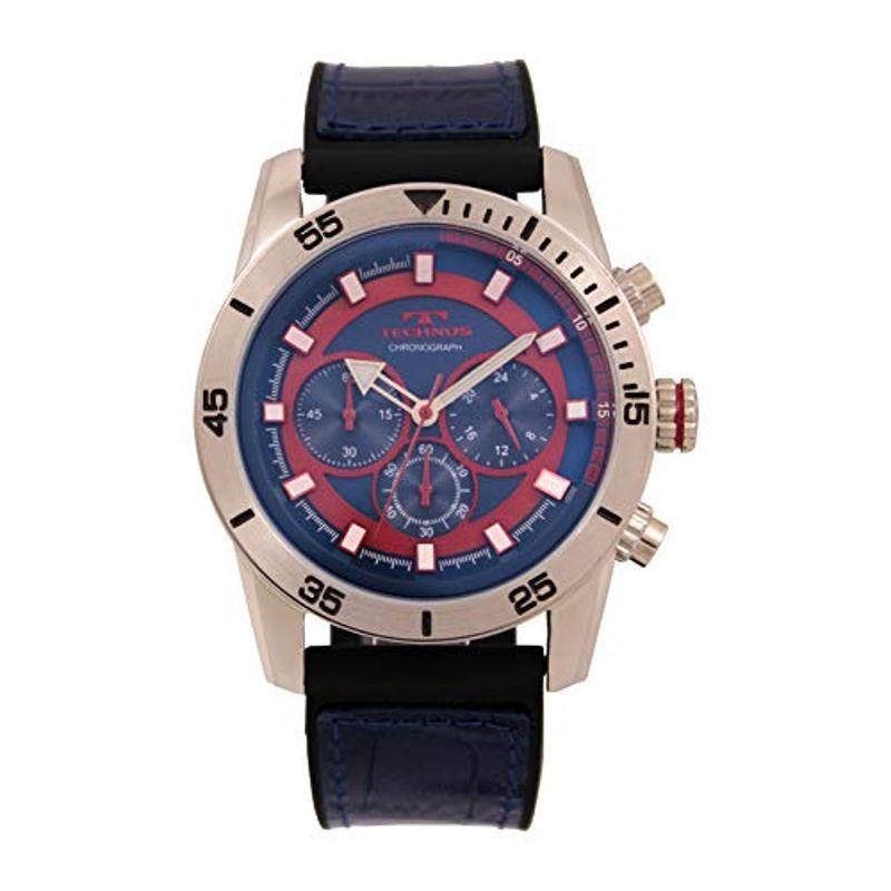 消費税無し テクノス ブルー メンズ T0A52SR 腕時計 腕時計