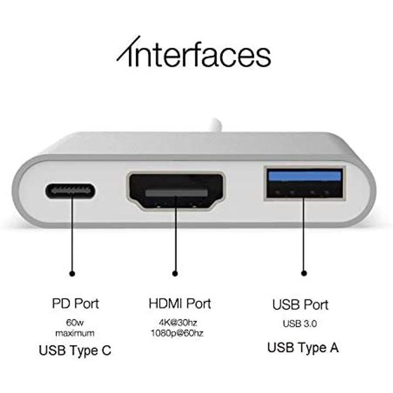 KOKKIA USB_C_Hub_C_A_HDMI : USB C Hub.3-in-1 USB C to 1 USB C 電源供給ポート,｜ginowan｜02