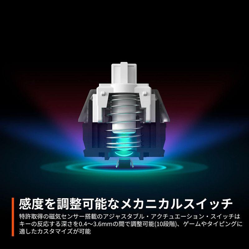 本日価格！！ SteelSeries ゲーミングキーボード 有線 日本語配列 磁気ホール効果センサー OmniPointスイッチ 有機ELディスプレイ搭載 【2919645343】(14600円)