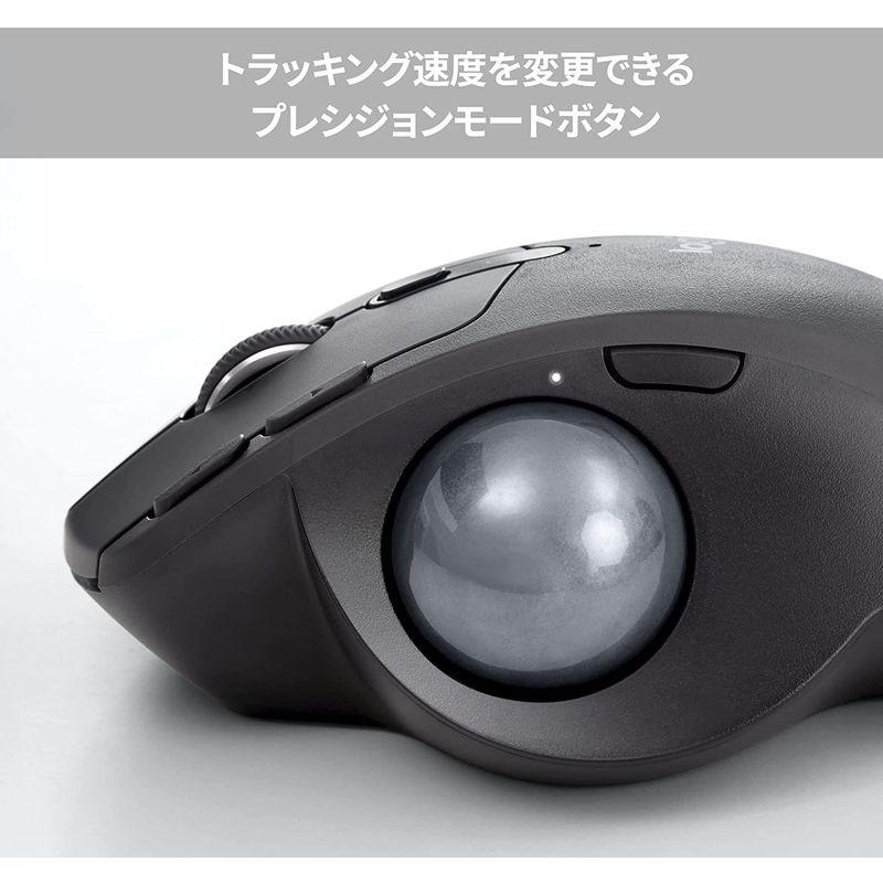 ロジクール ワイヤレスマウス トラックボール 無線 MX ERGO MXTB1s Unifying Bluetooth 8ボタン 高速充電式｜ginowan｜05