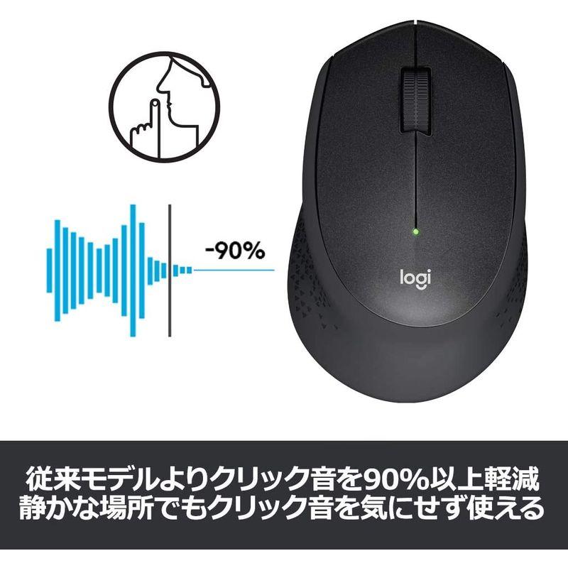 ロジクール M331BK ワイヤレスマウス 無線 静音 3ボタン 電池寿命最大24ケ月 マウス M331 ブラック 国内正規品｜ginowan｜05