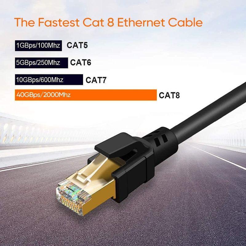 cat8 lanケーブル,CableCreation Cat 8二重シールドイーサネットパッチケーブル LANケーブル 伝送速度最大40ギガ｜ginowan｜06
