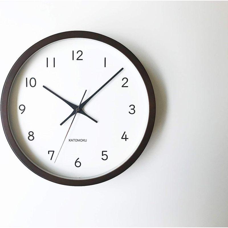 値段通販 KATOMOKU muku clock 13 ウォールナット 電波時計 連続秒針 km-104WARC φ306mm (SKP電波時計)