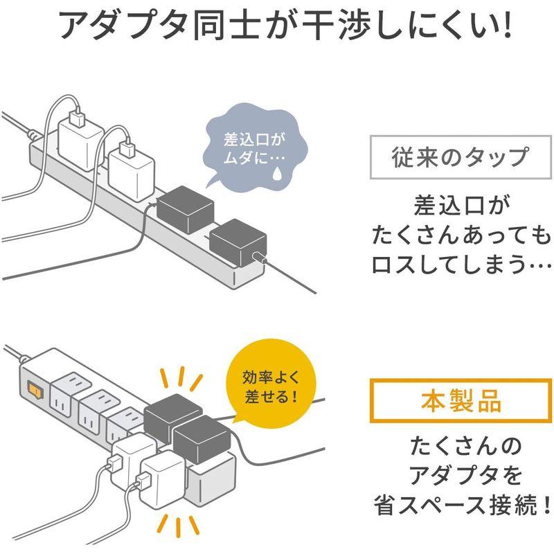 サンワダイレクト 電源タップ 10個口 2m 雷ガード マグネット 一括スイッチ 木目調 700-TAP044DBRM｜ginowan｜10