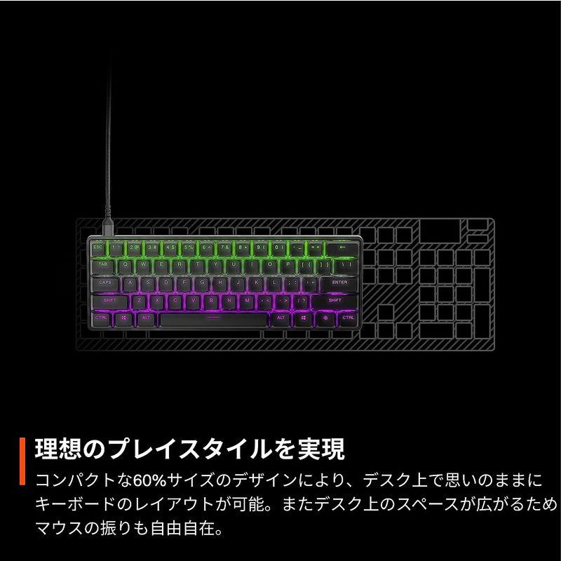 SteelSeries ゲーミングキーボード ミニサイズ Apex Pro Mini JP 有線 日本語配列 OmniPointスイッチ 2｜ginowan｜07
