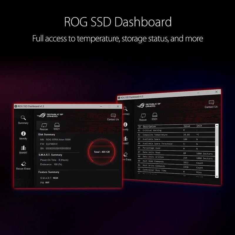 ASUS ポータブルSSD ROG Strix Arion S500 USB-C 3.2 Gen2 / 最大1050MB/sの転送速度 /｜ginowan｜05