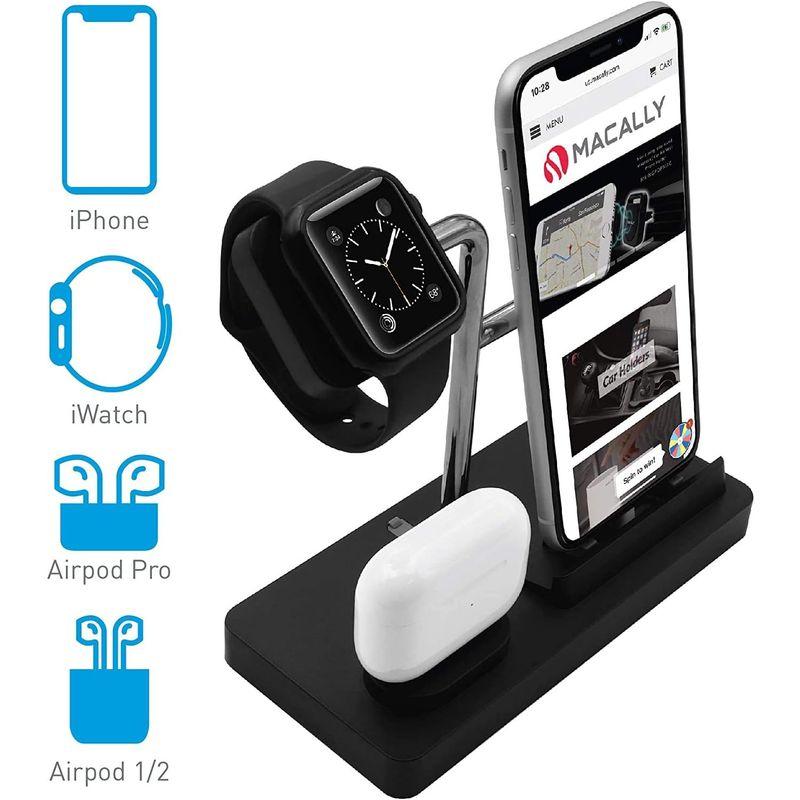 Air pods iPhone Apple watch 3in1 充電ドック 充電ステーション ナイトスタンド 5つのユニークなスペーサー｜ginowan｜06