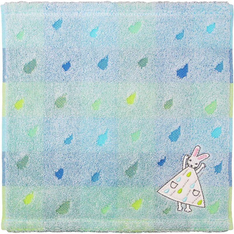 林(Hayashi) タオルハンカチ ブルー 約25×25cm わたしのワンピース 雨模様 PL456300｜ginowan｜02