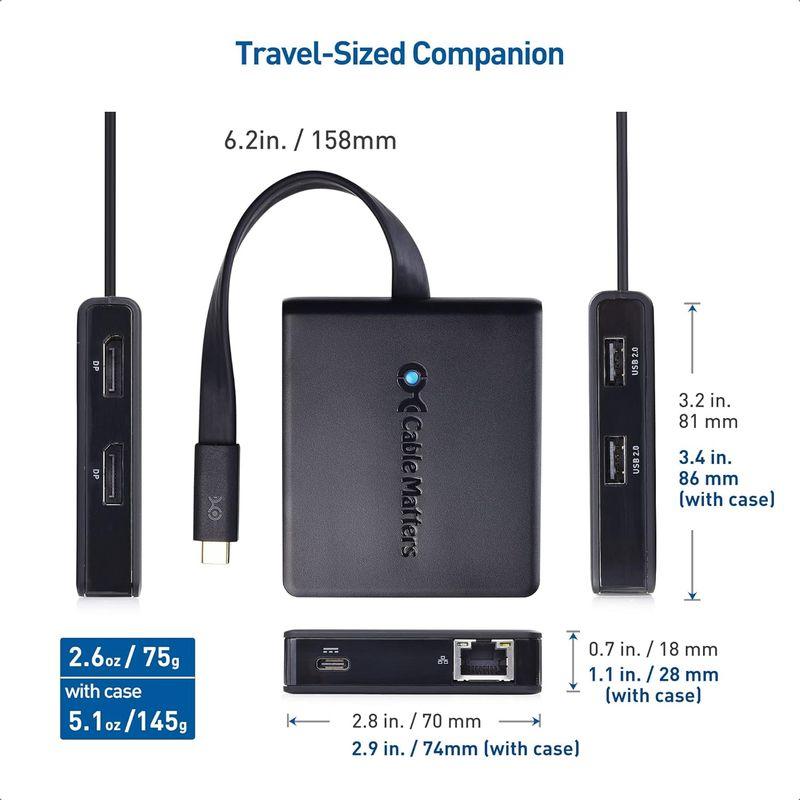 Cable Matters USB C ハブ USB Type C ハブ USB C ドッキングステーション USB C DisplayPo｜ginowan｜05