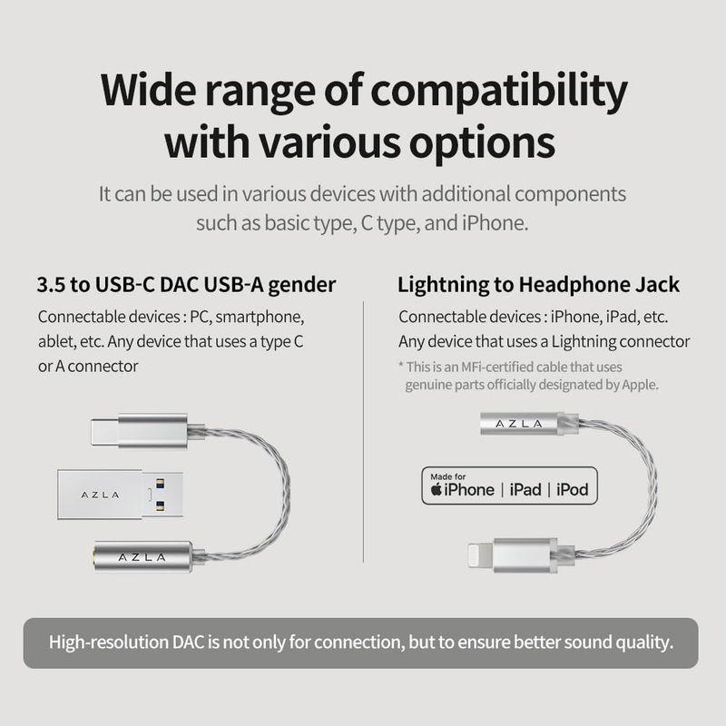 AZLA ASE-500 ASMR USB-C Silver Sonion製シングルフルレンジBAドライバー搭載イヤホン Type-C DA｜ginowan｜07