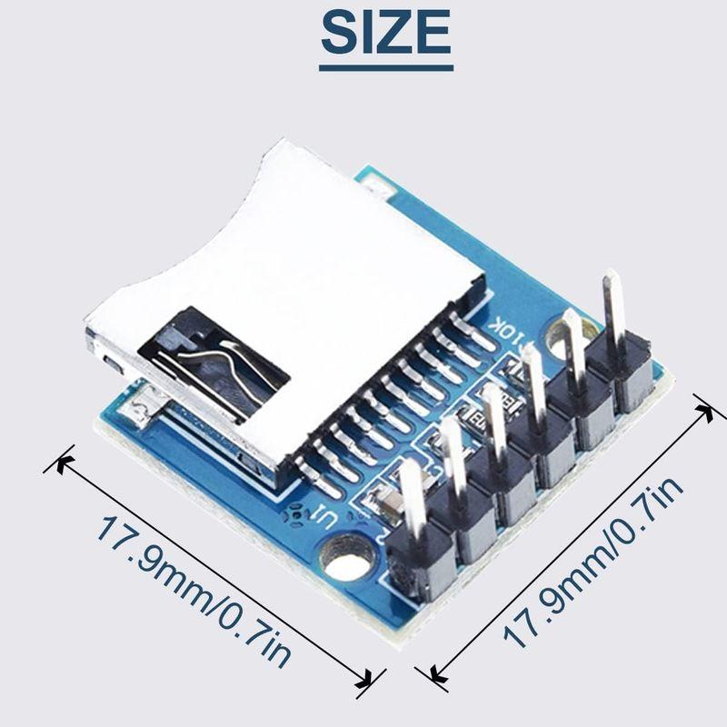 DAOKAI SDストレージ拡張ボードドモジュール、5個SDカードスロットソケットリーダーモジュール、マイクロSDカードメモリシールドモジュ