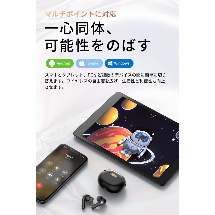 本日最大25％獲得ポイントplusクーポン SOUNDPEATS Air4 Pro ワイヤレスイヤホン 45dB QCC3071 ノイズキャンセリング  ロスレス音質 Snapdragon Sound