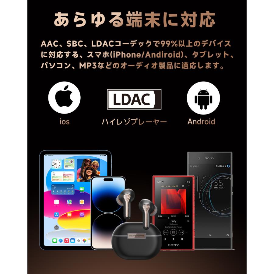 ワイヤレスイヤホン Capsule3 Pro LDAC対応 Hi-Res認証 アクティブ