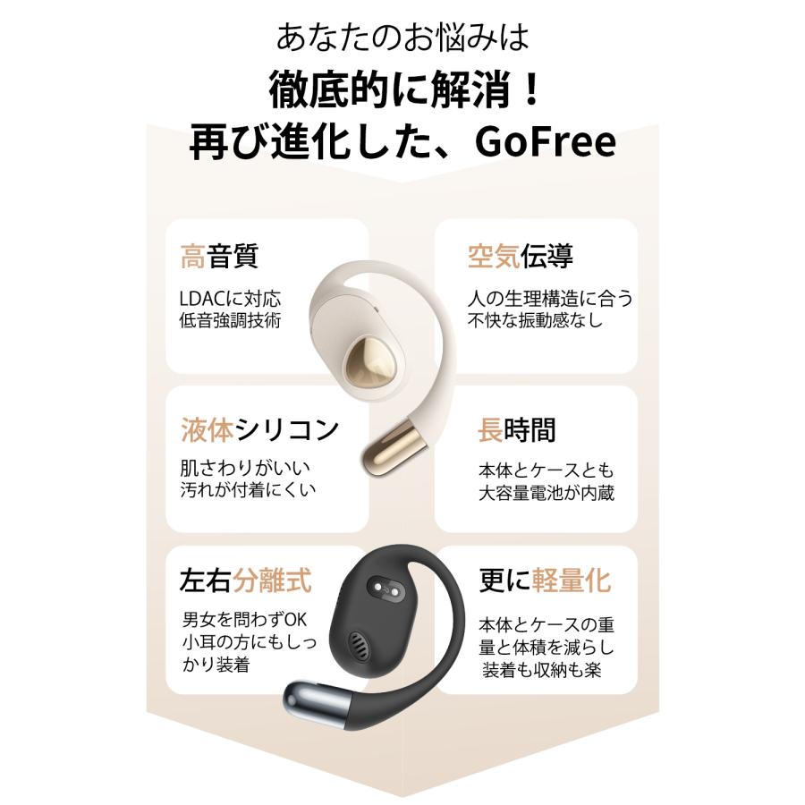 新色登場　最大25％獲得ポイントplusクーポンモノマガジン掲載商品VGP2024金賞soundpeats GoFree2ワイヤレスイヤホンハイレゾ/LDAC対応マルチポイント専用アプリ｜gintoshop｜09