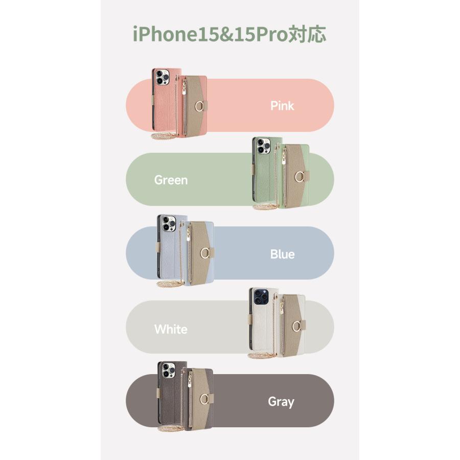 スマホケース iPhone15ケース カメラ保護 ピンク　グレー 防塵クリアケース スタンド機能&ミラー付き 手づくり かわいい おしゃれ 大人 女子 ケース 母の日 | ブランド登録なし | 11