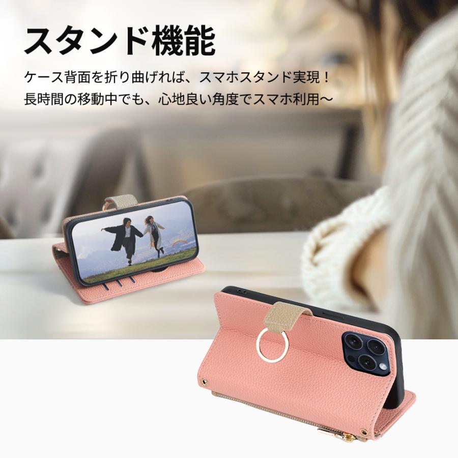 スマホケース iPhone15ケース カメラ保護 ピンク　グレー 防塵クリアケース スタンド機能&ミラー付き 手づくり かわいい おしゃれ 大人 女子 ケース 母の日 | ブランド登録なし | 07
