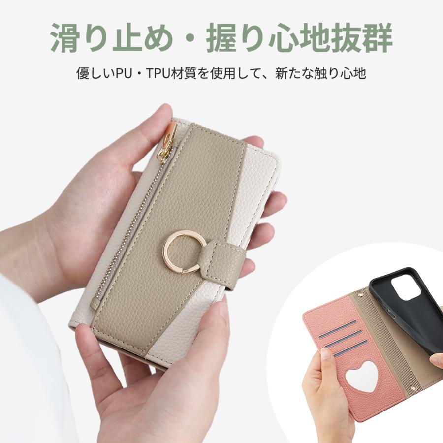 スマホケース iPhone15ケース カメラ保護 ピンク　グレー 防塵クリアケース スタンド機能&ミラー付き 手づくり かわいい おしゃれ 大人 女子 ケース 母の日 | ブランド登録なし | 09