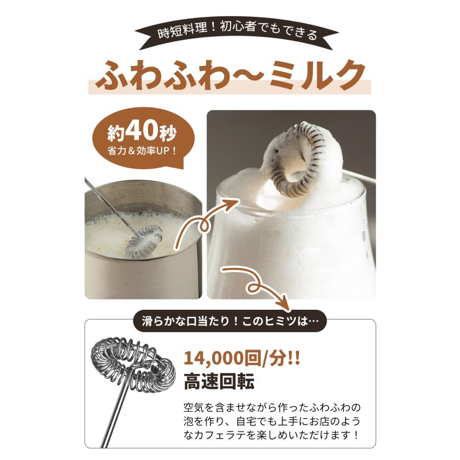 ミルクフォーマー ミルク泡立て器 泡立て器 電動 小型 ミルクフォーマー ミルク泡立て器 泡立て器 電動 小型