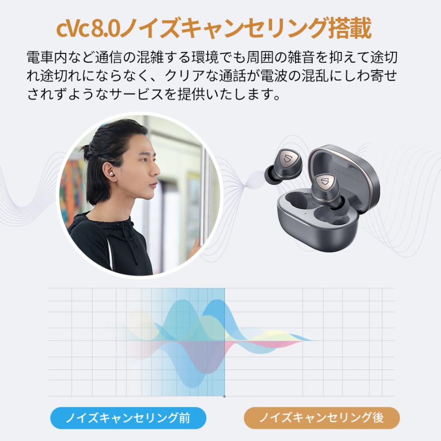 本日クーポン利用で30％獲得ワイヤレスイヤホン【VGPSUMMER受賞単体15時間連続再生高音質低遅延Bluetooth5.2SOUNDPEATSonicQCC3040TrueWirelessMirroring｜gintoshop｜08