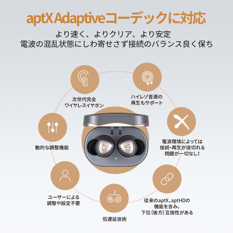 SOUNDPEATS ワイヤレスイヤホン aptX Adaptiveコーデック対応 SOUNDPEATS ワイヤレスイヤホン aptX Adaptiveコーデック対応