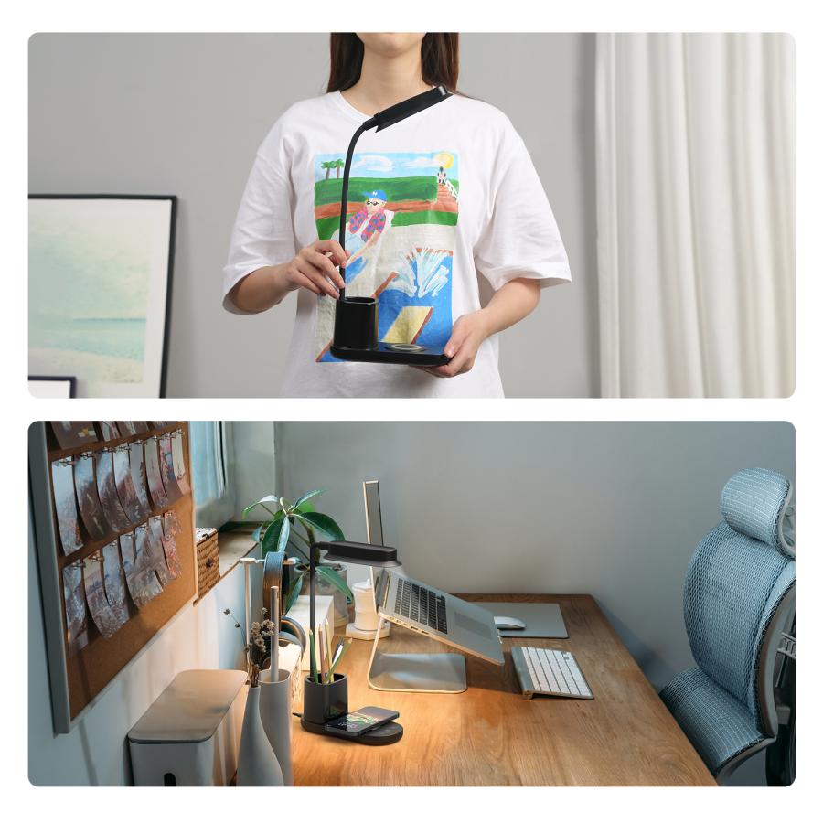 快適な読書環境 LEDスタンドライト ワイヤレス充電機能搭載 テーブルライト 快適な読書環境 LEDスタンドライト ワイヤレス充電機能搭載