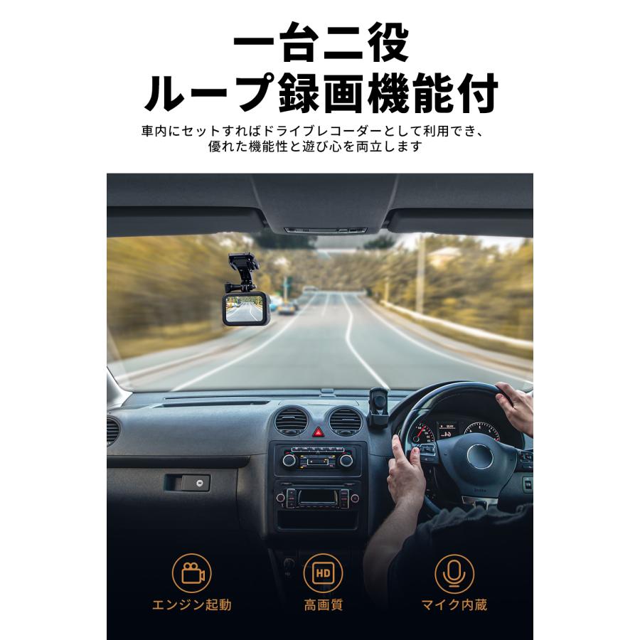 MUSON ポイント利用 爆買 IPX8本機防水20M アクションカメラ 4K