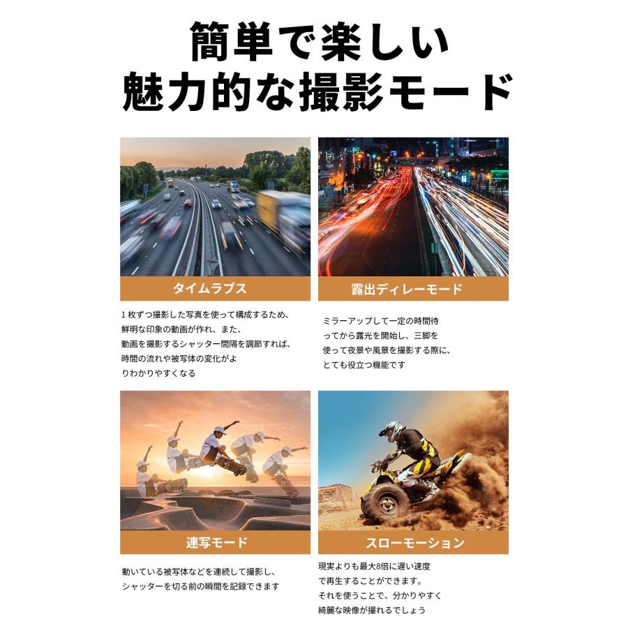 本日最大30％獲得ポイントplusクーポンIPX8本機防水20Mリモコンマイク付バッテリー2個MUSONUltra2　1350mAh　アクションカメラ　WiFi搭載 手ブレ補正｜gintoshop｜13