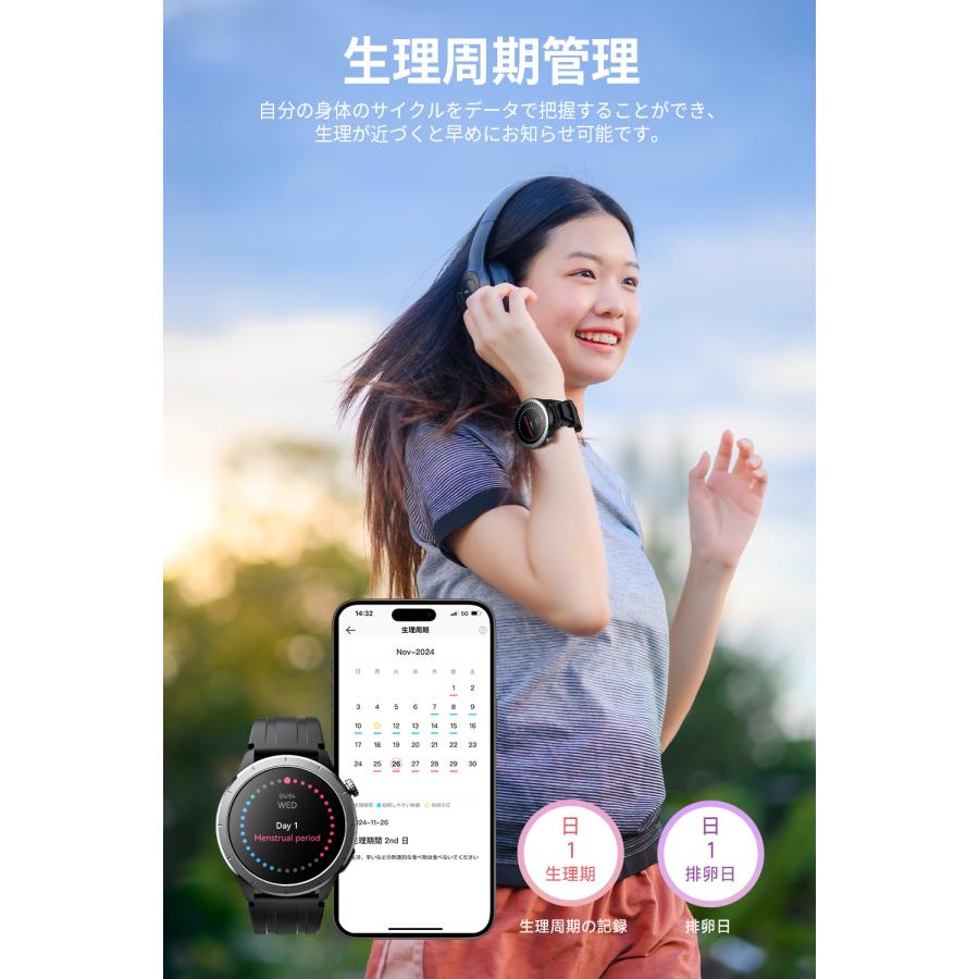 スマートウォッチ 爆買 watch1 通話機能 1.53インチ 大画面 着信通知