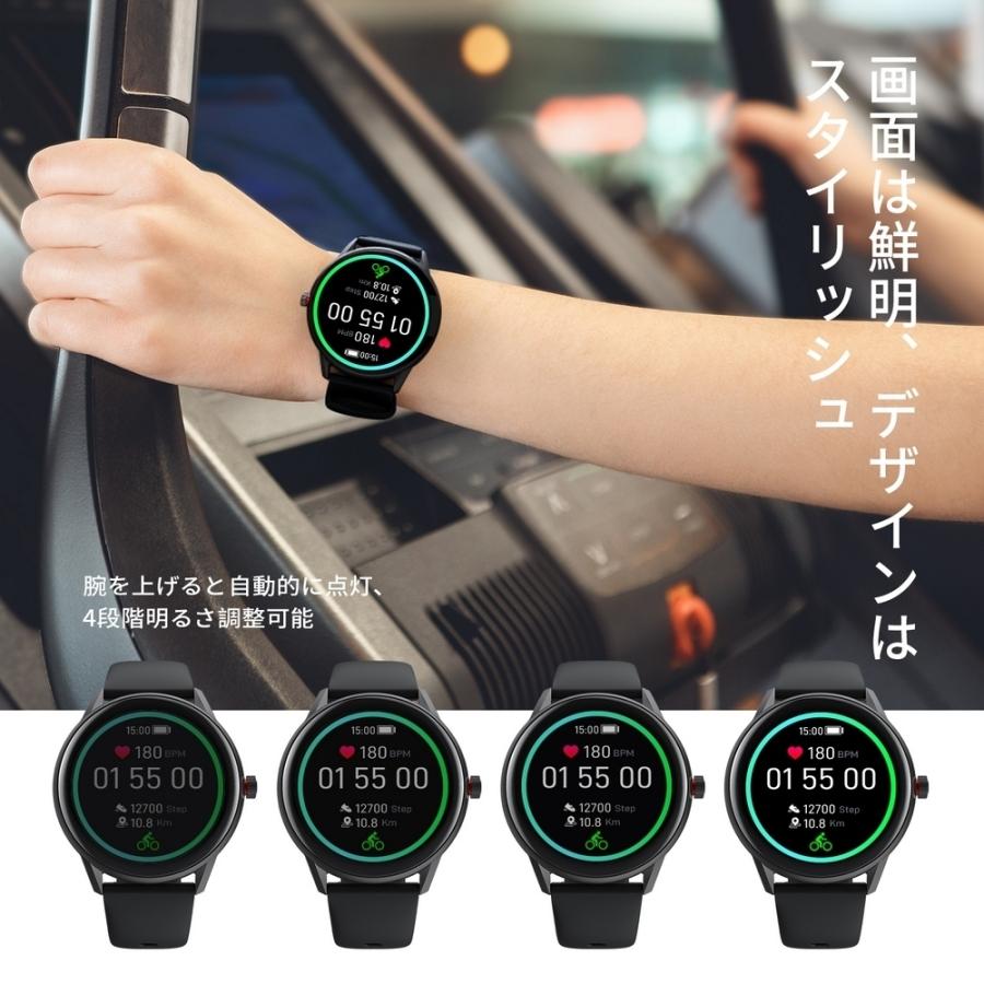 SOUNDPEATS スマートウォッチ 腕時計 心拍計 活動量計 歩数計 文字盤カスタマイズ 睡眠モニター SNS通知 IP68防水耐汗 カロリー消費記録|gintoshop|09