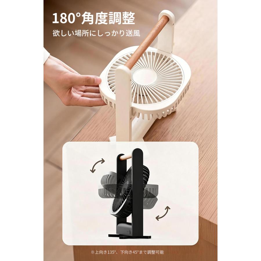 キャンプ扇風機 卓上扇風機 4WAY USB充電式 風量調整 静音 小型扇風機 厚さわずか3.7cm 扇風機 卓上 折りたたみ コードレス 小型 USB充電