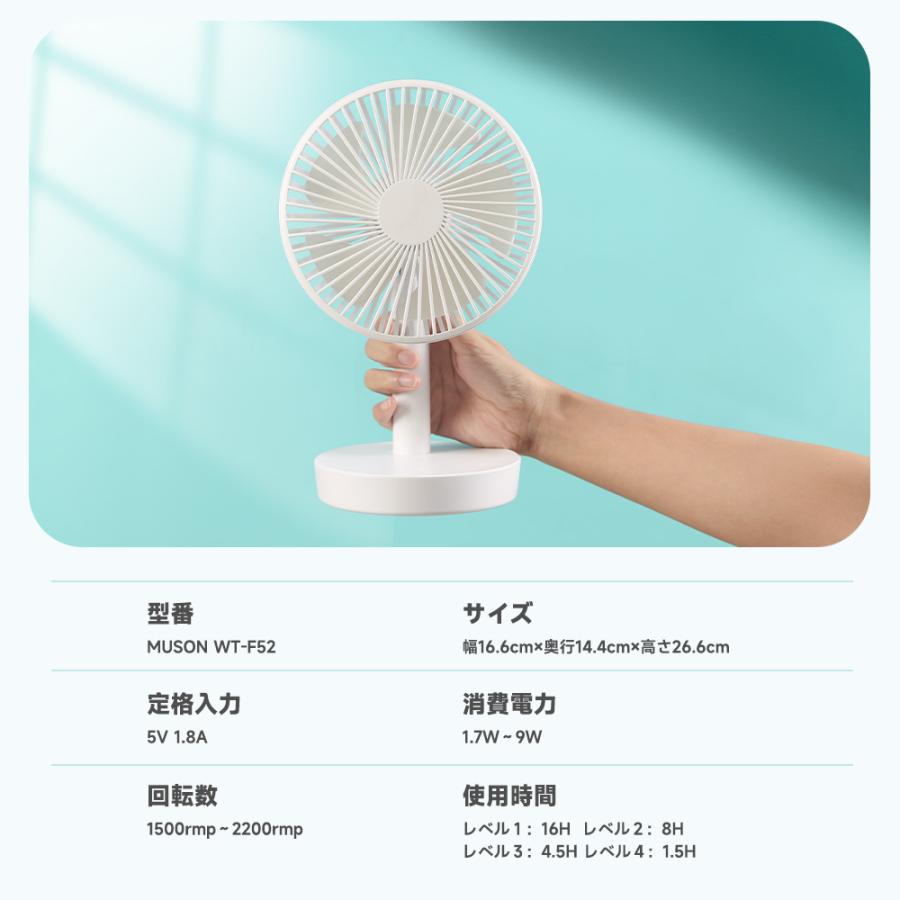 卓上扇風機 ミニ扇風機 首振りタイプ 二枚羽仕様 パワフル 静音