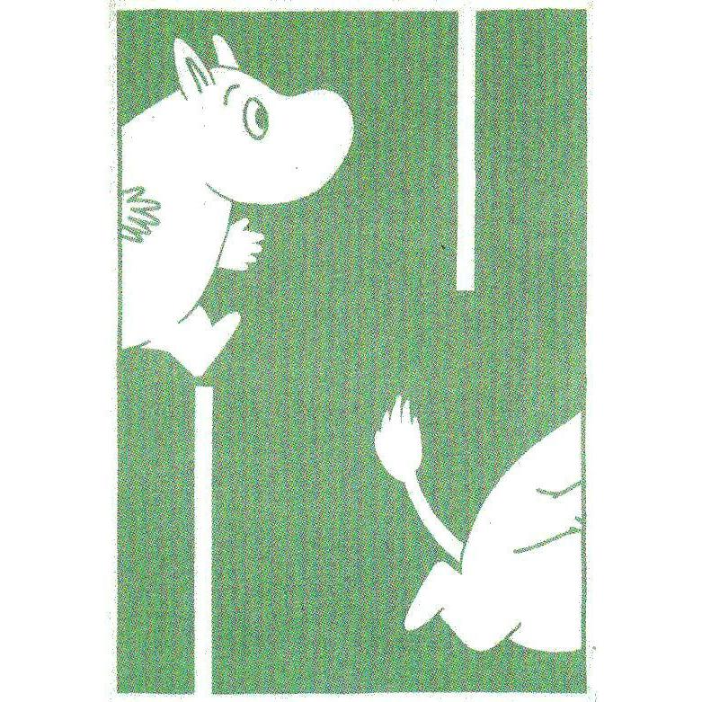 オーガニックコットン100%　　ベビーブランケット　　　ムーミン　 (グリーン）０４