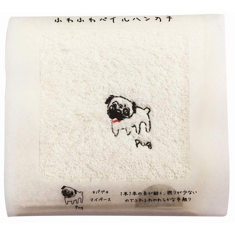 犬のワンポイント刺繍付き　ふわふわハンカチ　犬雑貨・犬グッズ｜ginya｜04