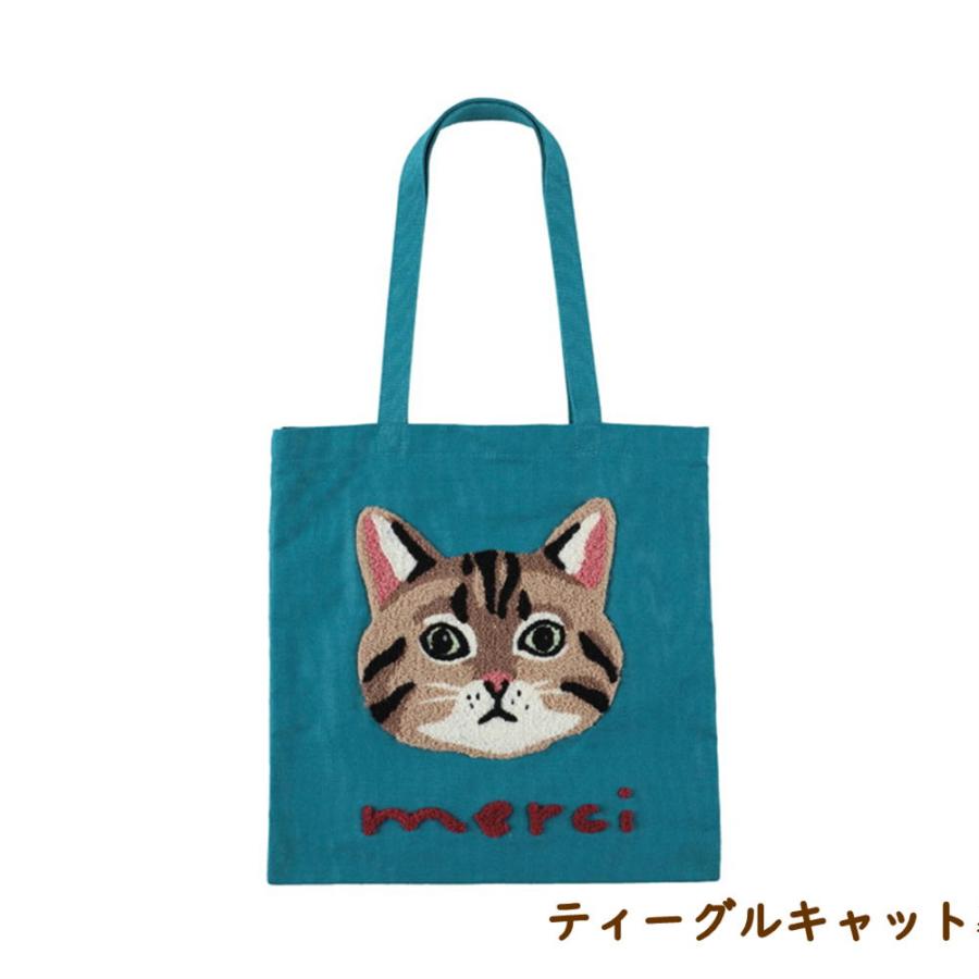 サガラ刺繍 マチなしトートバッグ 犬雑貨 犬グッズ スコティッシュ