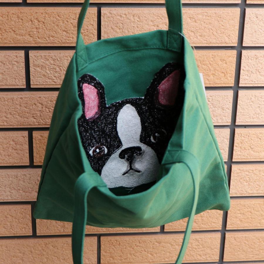 サガラ刺繍 マチなしトートバッグ 犬雑貨 犬グッズ スコティッシュ