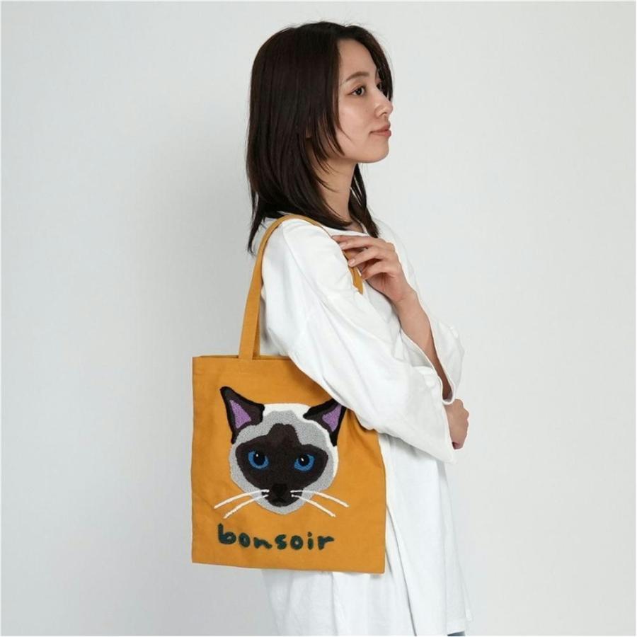 サガラ刺繍 マチなしトートバッグ 犬雑貨 犬グッズ スコティッシュ