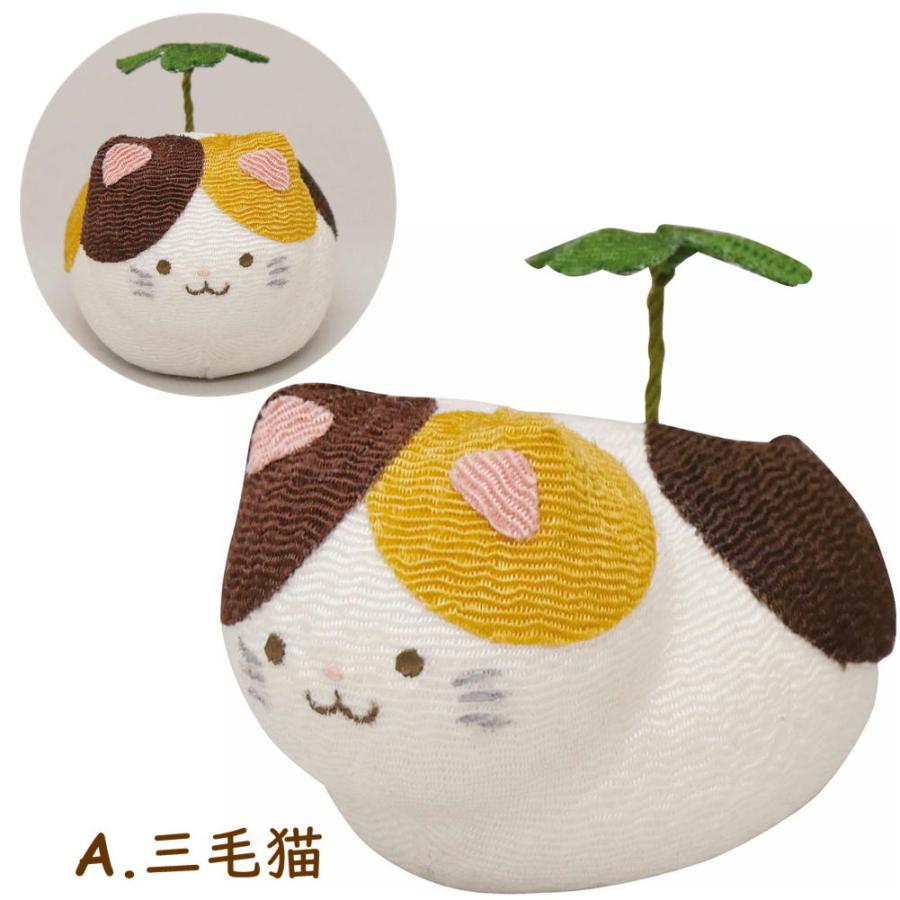 ちりめん ミチクサにゃんことわんこ 三毛猫/しま猫/茶柴/柴犬/シバ/黒