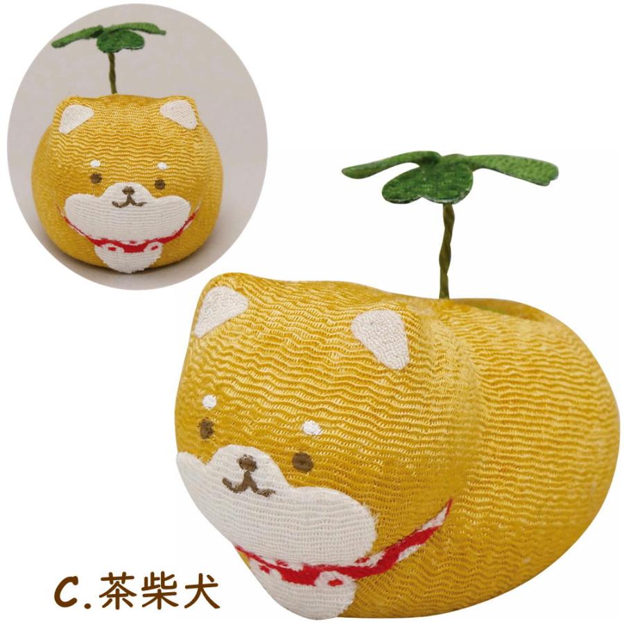 ちりめん ミチクサにゃんことわんこ 三毛猫/しま猫/茶柴/柴犬/シバ/黒