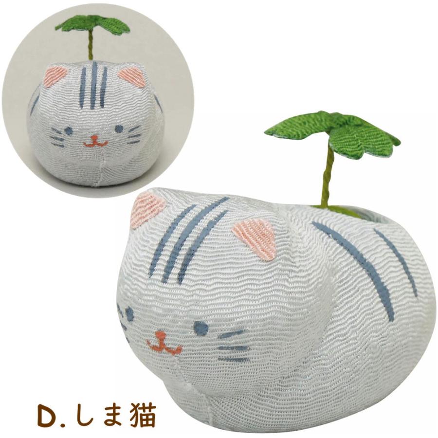 ちりめん ミチクサにゃんことわんこ 三毛猫/しま猫/茶柴/柴犬/シバ/黒