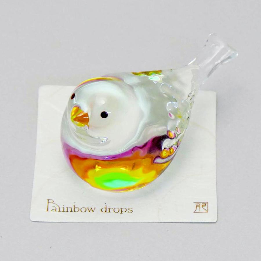 クリスタル 虹の雫 ことり 鳥雑貨・とりグッズ・インコ・仏具・ペット 