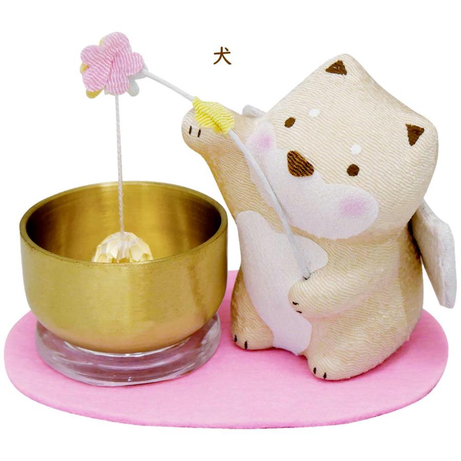 天使の子おりんセット 犬・猫・花柄・小さなおりん・お盆・仏具