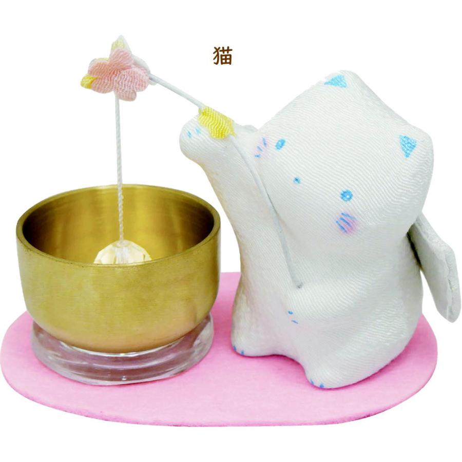 天使の子おりんセット 犬・猫・花柄・小さなおりん・お盆・仏具