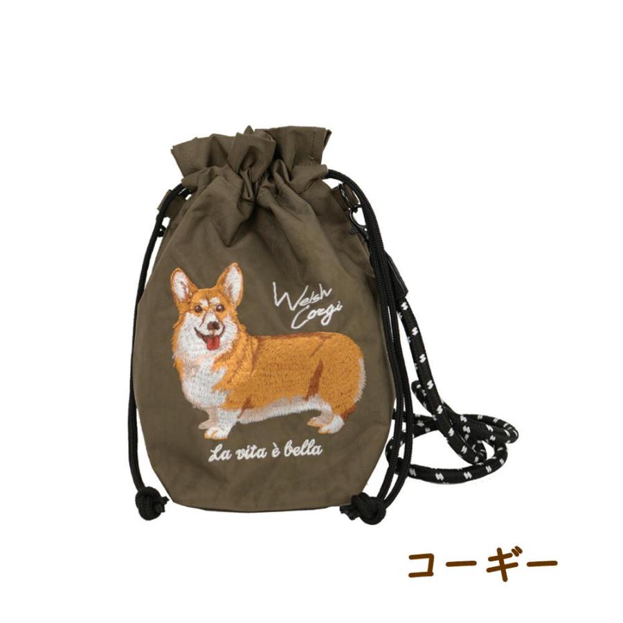刺繍Chordショルダーバッグ シュナウザー/コーイケル/柴犬/プードル