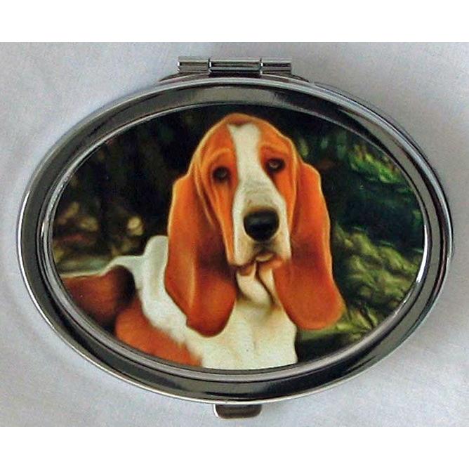 コンパクトミラー バセット ハウンド No3a 犬雑貨 犬グッズ 輸入雑貨 Bassethoundovalcompactmirror3a 犬雑貨専門店 銀屋 通販 Yahoo ショッピング