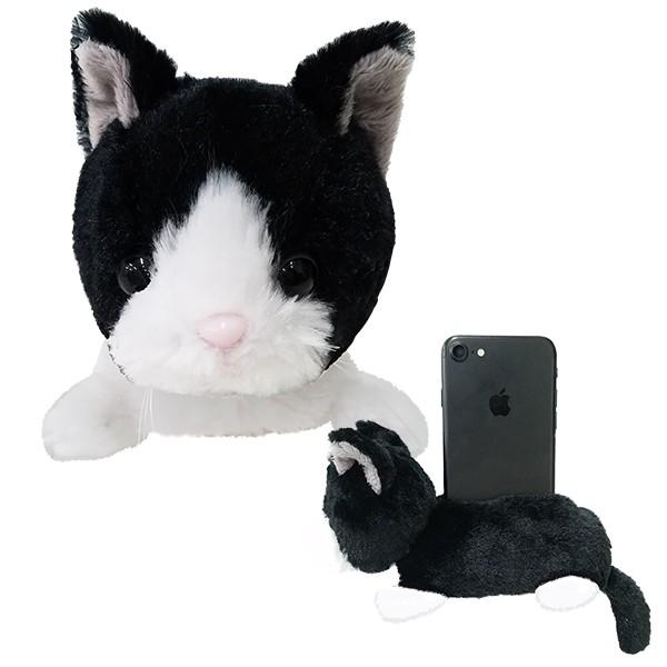 ぬいぐるみ型のスマホスタンド スマートフォンスタンド ハチワレ 猫雑貨 猫グッズ Majesticxpress Com