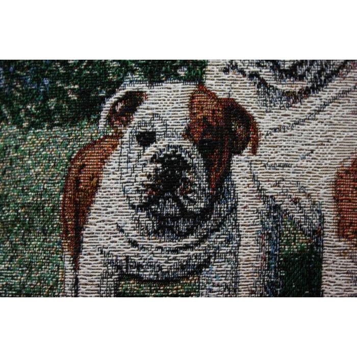 在庫限り ゴブラン織り クッション ブルドッグ 輸入雑貨 犬雑貨 犬