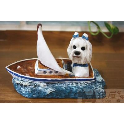 在庫限り コミカル・ドッグフィギュア ヘッド マルチーズ 輸入雑貨 犬