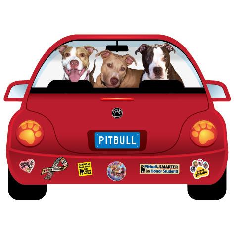 在庫限り　パップモービル　カーマグネット　ピットブル　輸入雑貨　犬雑貨　犬グッズ | 